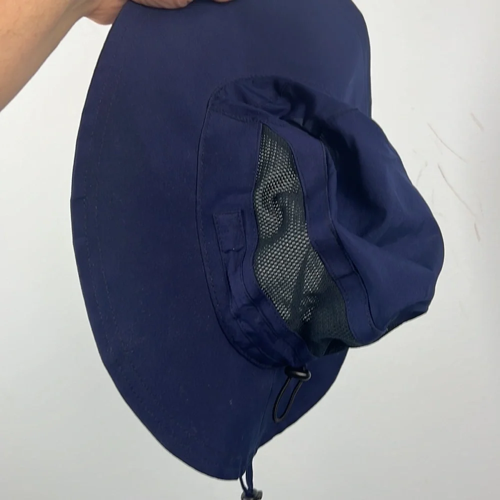 Kids unisex dark blue lightweight mesh side floppy bucket hat